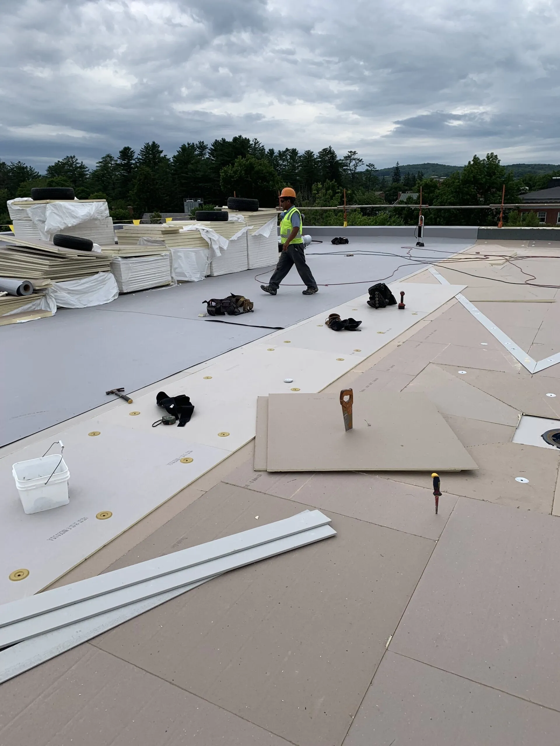 TPO roofing installation